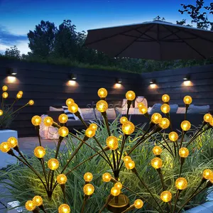Солнечные садовые светильники-наружные светильники, солнечные светлячки, 4 упаковки, солнечные светильники, уличный водонепроницаемый Декор