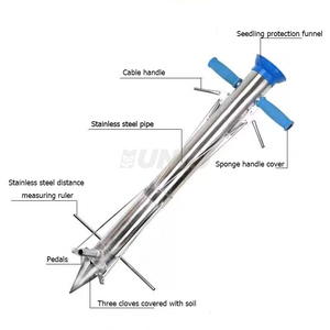 Machine de planteur de graines de légumes à la main multifonction à usage agricole/transplanteur manuel <span class=keywords><strong>en</strong></span> acier inoxydable planteur de seau de jardin - Product Image 6