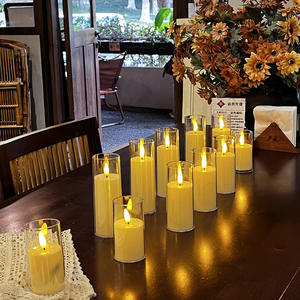 Toptan alevsiz LED mumlar uzaktan kumanda ve zamanlayıcı ile pil işletilen titrek mum ev partisi noel için - Product Image 2