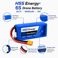 Paket Baterai Li-ion Berdaya Tinggi 6S 23.1V 16000mAh untuk Drone UAV FPV Multirotor Pesawat RC dengan Dukungan Steker yang Dapat Disesuaikan