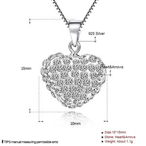 CDO02 925 plata esterlina sólida en forma de corazón <span class=keywords><strong>Shambala</strong></span> cuentas de cristal completo colgantes para collar mujeres niñas joyería - Product Image 6