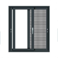 Ventana Abatible de Aluminio con Rotura de Puente Térmico de Alta Calidad, Ventanas de Aluminio con Doble Acristalamiento Insonorizadas para Residencias