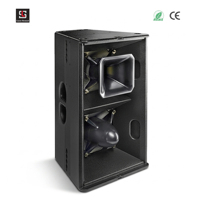 Haut-parleur de scène professionnel Lasesound T24N personnalisable, double 12 pouces, néodyme, 2000W de puissance de crête, 2 voies, actif, bi-amplifié, étanche, PA