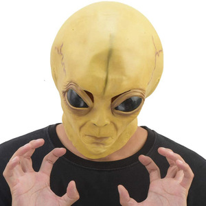 Maschera in Latex a Forma di Alieno, Copricapo per Halloween, Cosplay <span class=keywords><strong>Horror</strong></span>, Taglia Unica, per Feste e Balli - Product Image 2