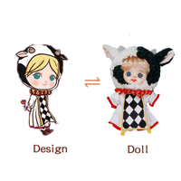 Fabricants de jouets en peluche poupées étoiles mascotte d'entreprise personnalisée conception logo peluche personnalisée