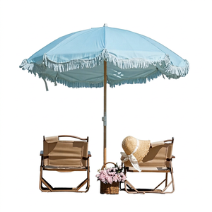 Parasol de plage manuel Algida anti-UV portable 2,0 m 160 g en toile polyéthylène – Grande Vente - Product Image 1