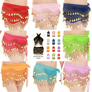 <span class=keywords><strong>Danse</strong></span> du ventre 3 rangées hanche écharpe or argent pièce ceinture jupe Wrap chaîne <span class=keywords><strong>danse</strong></span> Costume en mousseline de soie <span class=keywords><strong>danse</strong></span> du ventre hanche ceintures - Product Image 1