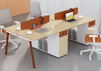 Nouvel arrivage Combinaison de personnel ouvert Table de travail d'ordinateur Centre d'appel à 120 degrés Poste de travail de bureau