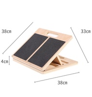 NQ SPORTS Fitness Exercise Adjustable Home Gym Squat Step Boards for Calf Stretcher Slant Board Non-Slip Wooden Slant Board