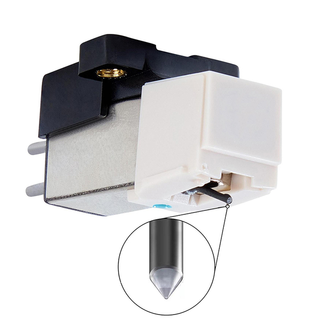 Good Quality Moving Magnetic Phonograph Semi-drill Cone Moving Magnetic Phonograph Black Film Record Player Needle