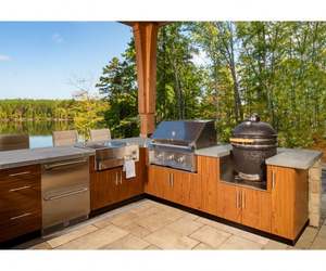 Custom Mobile Wooden Modern Outdoor Kitchen <b>Cabinets</b> for Mall Apartment Dining Wine Cellar Hospital Villa Outdoor BBQ - Product Image 6