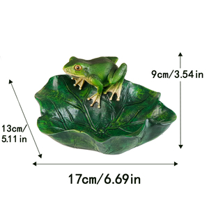 Statuetta di Rana Loto in Resina per Dropshipping con Dettagli Dipinti a Mano, Grazioso Ornamento per Laghetto e Giardino - Product Image 6