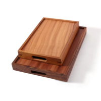 Plateaux de service rectangulaires en bois, assiettes à fruits rectangulaires en bois naturel, planches en bois pour bar, café, fête