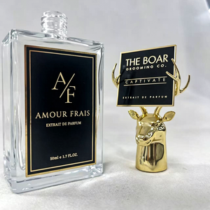 Étiquette de flacon de parfum en métal VELARIO 50 ml rectangulaire avec estampage doré pour emballage d'extrait de parfum - Product Image 4
