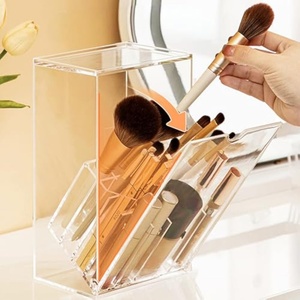 Manufacturer Custom Modern <b>Stackable</b> Anti-Rust Sliding Shelf Makeup Brush Cosmetic <b>Drawer</b> Organizer Eco-Friendly Acrylic for - Product Image 2