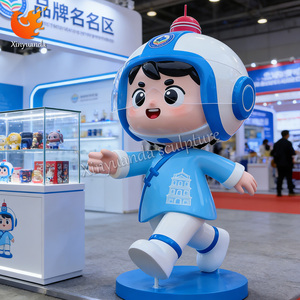 Scultura Mascotte in Fibra di Vetro per <span class=keywords><strong>Immagine</strong></span> Aziendale, Decorazione per Sale Espositive, Ornamento per Check-in con Personaggi Cartoon e Statuette - Product Image 2