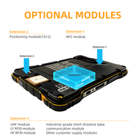 Tablette Android robuste industrielle OEM T70 PC1000nit 8 + 128GB GPS Support de voiture Lecteur RFID Étanche IP67 Octa 10000mAh MTK