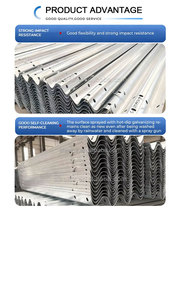 Barrera de Tráfico Galvanizada de Alta Calidad, Barandilla de Protección de Viga Corrugada para Caminos Rurales y Autopistas - Product Image 3