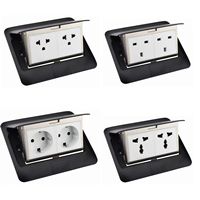 Prise de sol escamotable MAADN, norme britannique et européenne, 13A 16A IP44 avec port USB, acier inoxydable, US 115-250V