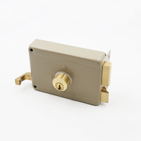 Cerradura de Puerta Principal Moderna 111A al por Mayor, Cerradura de Llanta de Latón Macizo con Cilindro, Juego Completo para Puerta de Seguridad