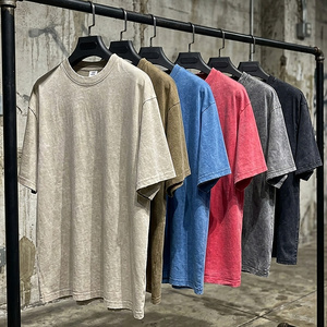 เสื้อยืดทรงบ็อกซี่ผ้าฝ้าย 100% น้ำหนัก 230 กรัม สำหรับผู้ชาย ลายพิมพ์ดิจิทัล สไตล์วินเทจ ล้างสีแบบแอซิดวอช - Product Image 3