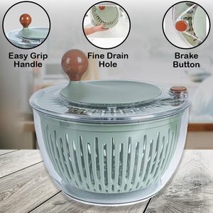 Accessoires de cuisine : Essoreuse à salade manuelle en plastique pour légumes et salades - Product Image 2