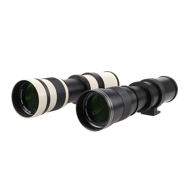 420-800mm F8.3-16 Telephoto Manual Zoom Lens+T2 Adapter Ring+3 in 1 Filter+2X Teleconverter for Canon Nikon Sony Pentax Cameras