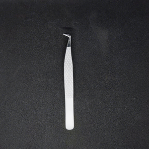 L — pince à épiler blanche, 12 cm, pour extensions de cils, très Fine, embout de 12mm, isolation et choix de cils - Product Image 1