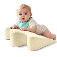 Meubles de puériculture améliorés : Support de position ventrale en mousse à mémoire de forme avec housse en cuir pour soulager les coliques et les ronflements du bébé