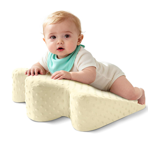 Meubles <span class=keywords><strong>de</strong></span> puériculture améliorés : Support <span class=keywords><strong>de</strong></span> position ventrale en mousse à mémoire <span class=keywords><strong>de</strong></span> forme avec housse en cuir pour soulager les coliques et les ronflements du bébé - Product Image 3