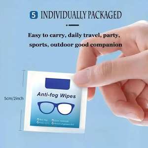 Paquet individuel personnalisé de lingettes anti-buée pour lentilles lingettes humides jetables faciles à transporter - Product Image 3