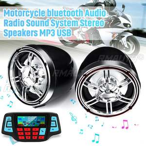 Système audio Bluetooth pour moto, haut-parleurs de studio, radio FM, lecteur MP3, scooter, VTT, télécommande, alarme, haut-parleur - Product Image 1