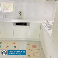Armoires de cuisine modulaires personnalisées George Group, en stratifié résine, prêtes à assembler, design moderne, ensemble complet