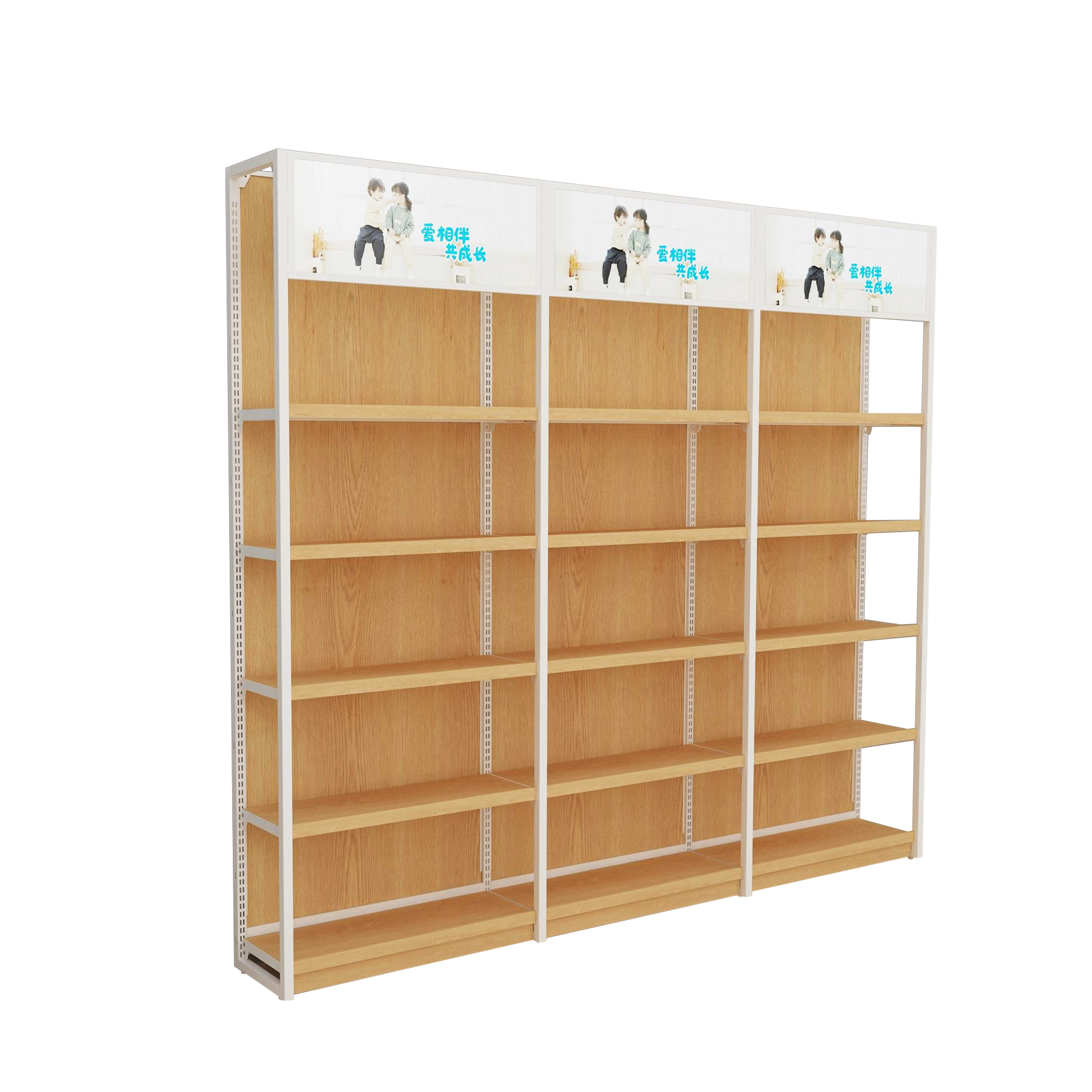 Economical supermarket wooden shelves display rack for store,grocery