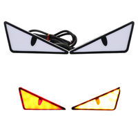 Systèmes d'éclairage LED universels 12V pour moto, lumières triangulaires Devil Eagle Eyes pour voiture, accessoires pour moto, lumineux
