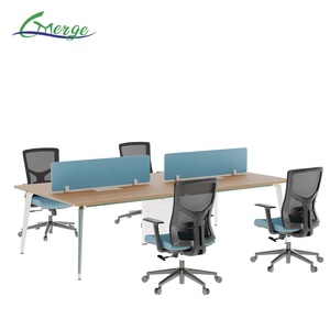 Postazione di Lavoro Modulare per Ufficio, Spazi di Coworking, Scrivania per 4-6 Persone con Telaio in Acciaio per Uso Ufficio - Product Image 3