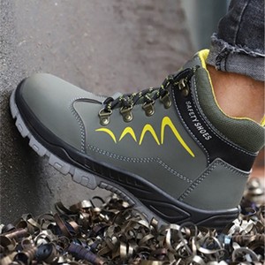 Fabricant <span class=keywords><strong>personnalisable</strong></span> acier orteil antistatique antidérapant imperméable en cuir résistant aux coups <span class=keywords><strong>de</strong></span> couteau s3 chaussures <span class=keywords><strong>de</strong></span> sécurité pour hommes - Product Image 5