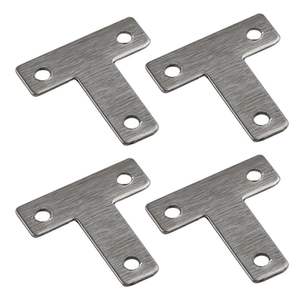 Connecteur à angle plat en T, fixation personnalisée en acier inoxydable, support de réparation de meubles - Product Image 4