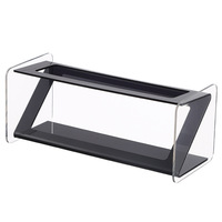 Support de rangement multifonctionnel moderne en acrylique à un niveau pour télécommandes, idéal pour bureau/table, salon, salle de bain