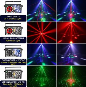Ysh Laser DJ ánh sáng LED chùm gobo bánh xe hiệu ứng đèn sân khấu Disco DMX cho Đảng Điều khiển từ xa âm thanh kích hoạt Câu lạc bộ ánh sáng - Product Image 3