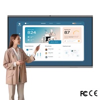 Tableau blanc interactif de 55/65/75/85/86/110 pouces avec fonctionnalités de conférence intégrées 4K UHD multi-touch 20 points