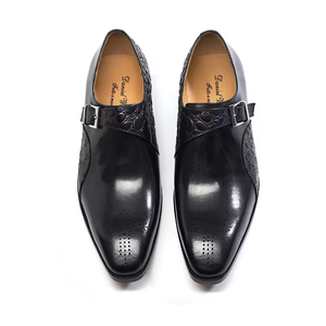 Zapatos de Vestir de Cuero con Patrón para Hombre, Nuevos Zapatos Formales de Negocios con Cordones, Planos, Transpirables, con Punta en Pico, para Bodas, Oxfords - Product Image 3