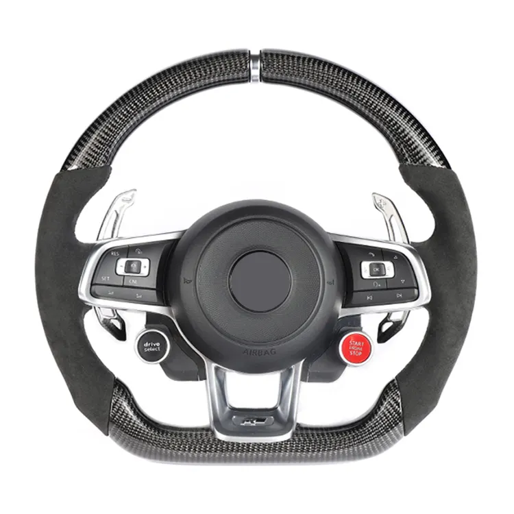 Personalizzazione di alta qualità timone per auto tanga alcantara volante per volkswagen golf 8 jetta 2011 2015 volante