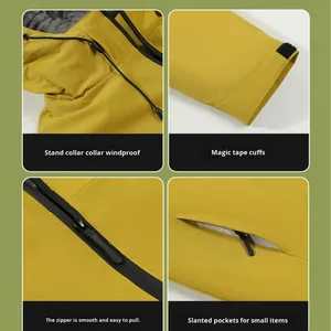 Áo khoác ngoài mùa đông in logo tùy chỉnh, áo khoác công nhân nam chất liệu nỉ, áo gió in logo, chống gió - Product Image 2