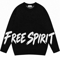 Pull-over en tricot jacquard personnalisé avec logo OEM & ODM pour homme, haut à manches longues, vêtements en tricot pour homme, pull en coton pour homme