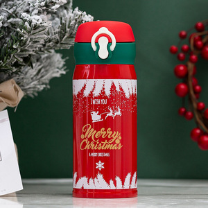 Christmas Pop-Up Cup Stainless Steel Tumbler Red Insulated Holiday Gift Present 500Ml - Product Image 2