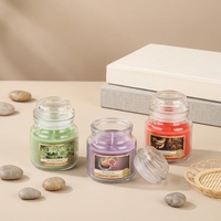 Bougie parfumée en cire de soja dans un bocal en verre, faite à la main, non toxique, luxueuse, pour la décoration de la maison, les fêtes, Diwali, les mariages, cadeau