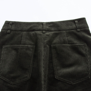 Pantaloni Lunghi in <span class=keywords><strong>Velluto</strong></span> <span class=keywords><strong>a</strong></span> <span class=keywords><strong>Coste</strong></span> Neri Casual alla Moda con Tasche Posteriori e Chiusura <span class=keywords><strong>a</strong></span> Zip per Donne - Product Image 5