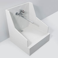Station de Wudu en céramique de pierre artificielle moderne, lavabo pour ablutions des pieds, facile à nettoyer pour les rituels de prière islamiques