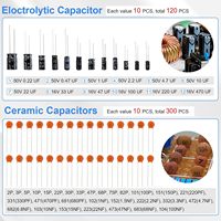 1628PCS Electronic Components Kit DIY Ultimate Edition LED Diode Metal Film Resistor Electrolytic